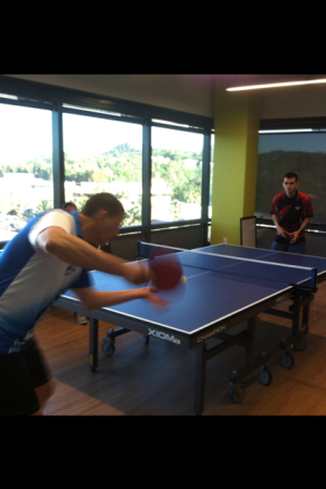 James prepares for another Erez serve