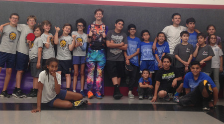 Teams from Le Lycee (West LA) and Glendale compete in friendly at Ararat Table Tennis Center.