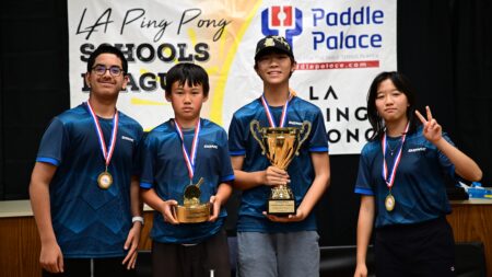 League Champions - Paddle & Co: Ojas Celly, Victor Sun, Max Sato, Magi Ding